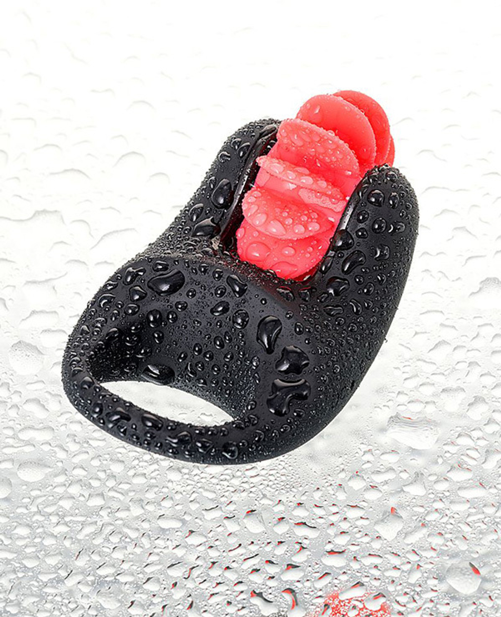 Чёрно-красное эрекционное виброкольцо 2,6см Erotist Toy Rechargeable Ring Mill