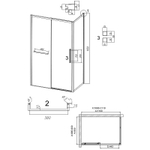 Душевой уголок Grossman Style 110х90 120.K33.05.1190.10.02 профиль Хром стекло шиншилла