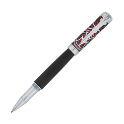 Подарочная премиальная ручка-роллер чёрная с красным с колпачком Pierre Cardin L'ESPRIT PC6604RP в подарочной коробке