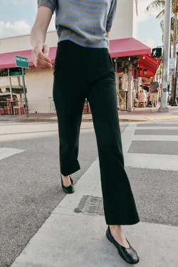 ZARA БРЮКИ С ВЫСОКОЙ ПОСАДКОЙ, ЧЕРНЫЙ