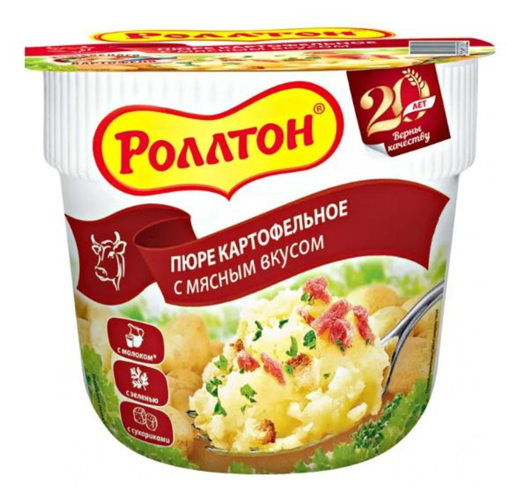 Ролтон Пюре Картофельное с Мясным Вкусом 40гр