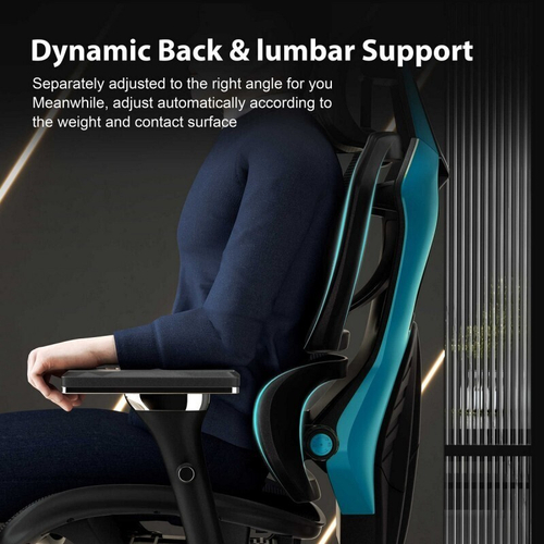 Эргономичное компьютерное кресло (для геймеров) Eureka TYPHON, Blue (ERK-GC05-BU)