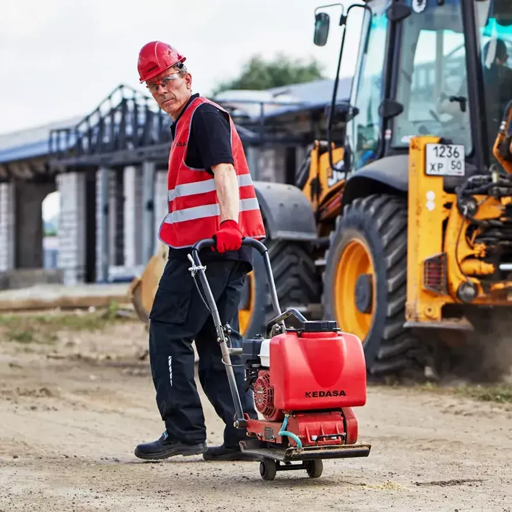 Виброплита бензиновая KEDASA MS60‑4 - [64 кг / 10,5 кН / Honda GX160]