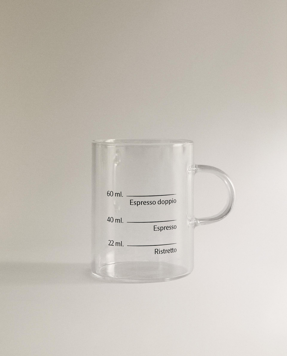 Zara Home чашка из боросиликатного стекла, цвет прозрачный, 6.5 см