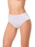 Трусы с высокой линией талии и кружевными вставками (Размер: XL) (Цвет: грязно-синий)