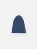 Шапка тыква из смесовой шерсти однослойная "Деним"