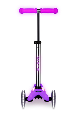 Самокат Mini Micro Deluxe Glow Plus (светящийся) LED морозный розовый