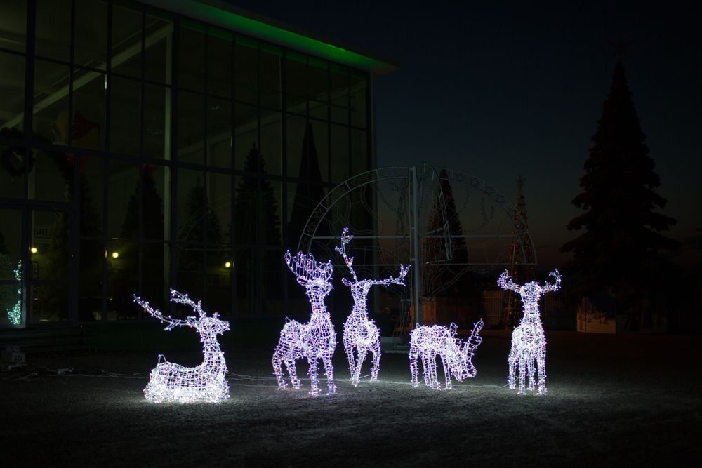 Набор из 5 световых оленей «Рождественский Экипаж»