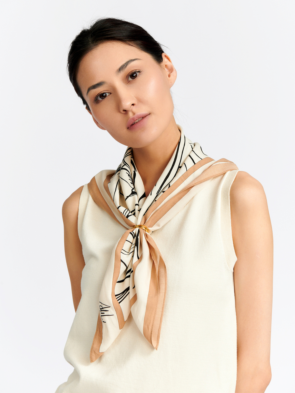 ПЛАТОК вискоза | 70х70 | (245-02) «Гүлзар бақ»