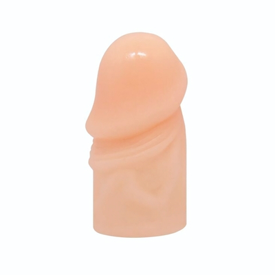 Телесная насадка на пенис - 7,7 см. (Цвет: телесный)