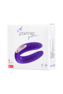 Многофункциональный стимулятор для пар Satisfyer Partner Toy Plus, силикон, фиолетовый, 18 см.