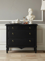 Комод 110х50х94, Джоли, с ящиками для одежды, в спальню, прихожую, гостиную, массив березы, черный, Makosa