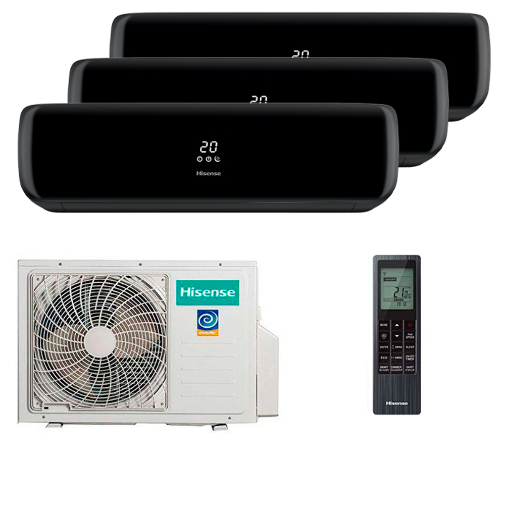 Мультисплит система на 3 комнаты Hisense AMS-09UW4RVETG00(B) x 2 + AMS-12UW4RVETG00(B) / AMW3-24U4RJC