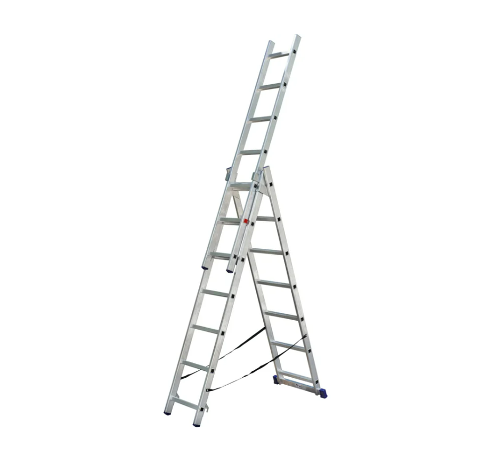 Лестница алюминиевая трёхсекционная 7 ступеней SMARTY/SN011-307