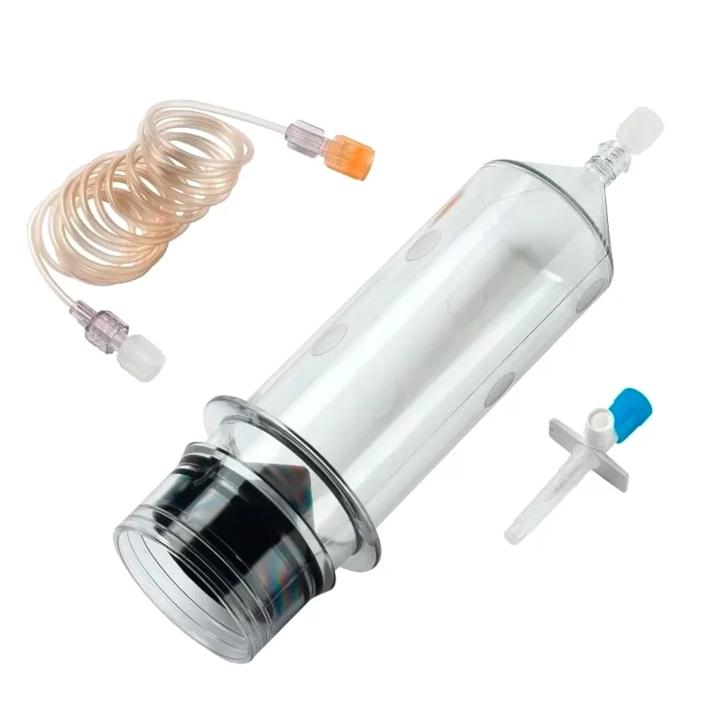 Набор SSS-CTP-SPK: шприц-колба 200 мл с трубкой соединительной низкого давления и иглой для заполнения 50 шт