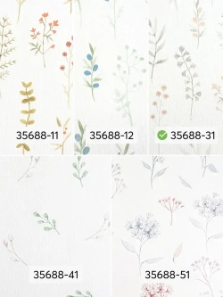 Обои виниловые на флизелиновой основе Provance (Moda Interio), прованс веточки серые, для спальни, метровые