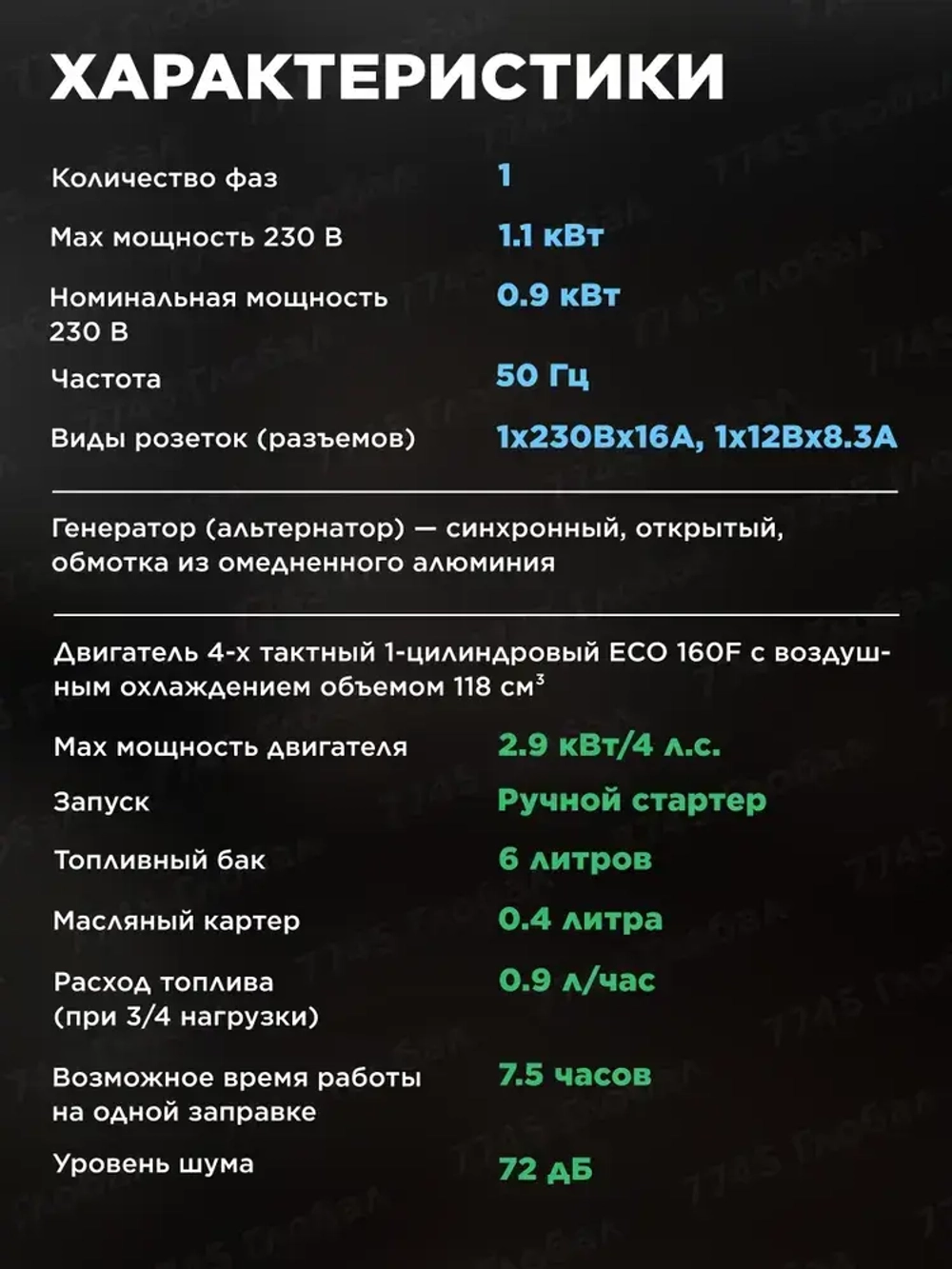 Генератор бензиновый (электростанция) ECO PE-1302RS