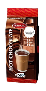Горячий шоколад ARISTOCRAT Бельгийский гранулы 500 г.