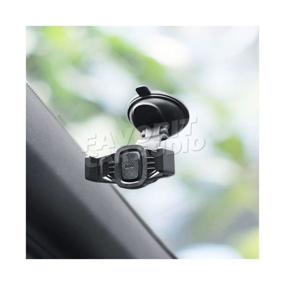 Держатель HOCO CA40 Refined suction пластик присоска шарнир чёрный