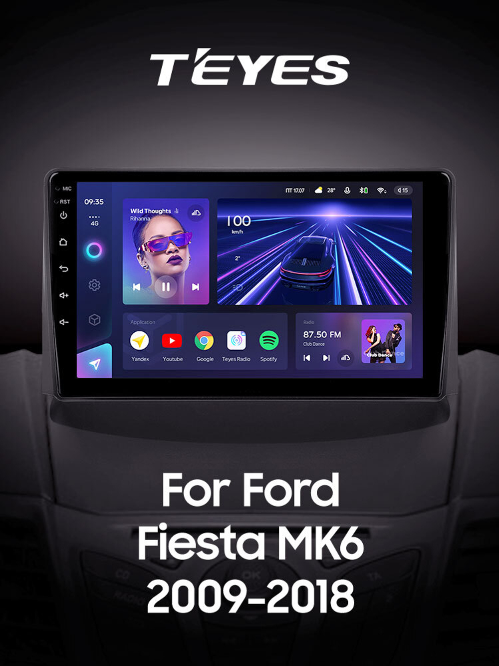 Teyes CC3 9"для Ford Fiesta MK6 2009-2018