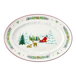 Блюдо сервировочное Nordic winter из коллекции New Year Essential, 34,6х24 см