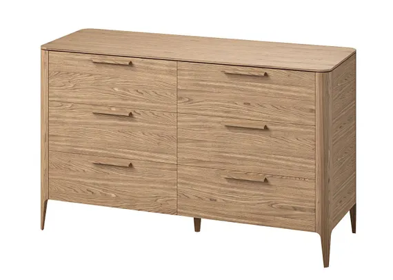 Комод Type oak 6 ящиков ширина 140 см (натуральный дуб)