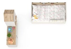 Комплект детской мебели Эльга белый шагрень / дуб белый комплектация 2