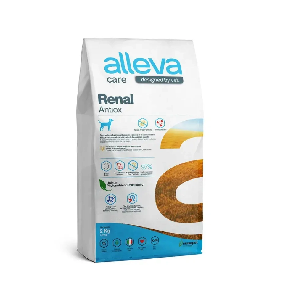Alleva care dog adult renal-antiox сухой диетический корм для взрослых собак для поддержания функции почек - 2 кг