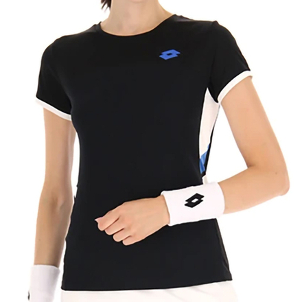 Женская теннисная футболка Lotto Squadra III Tee - черный