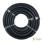 Труба гофр, негорючая безгалогеновая FRHF с протяжкой d32 мм (50 м) черная EKF-Plast