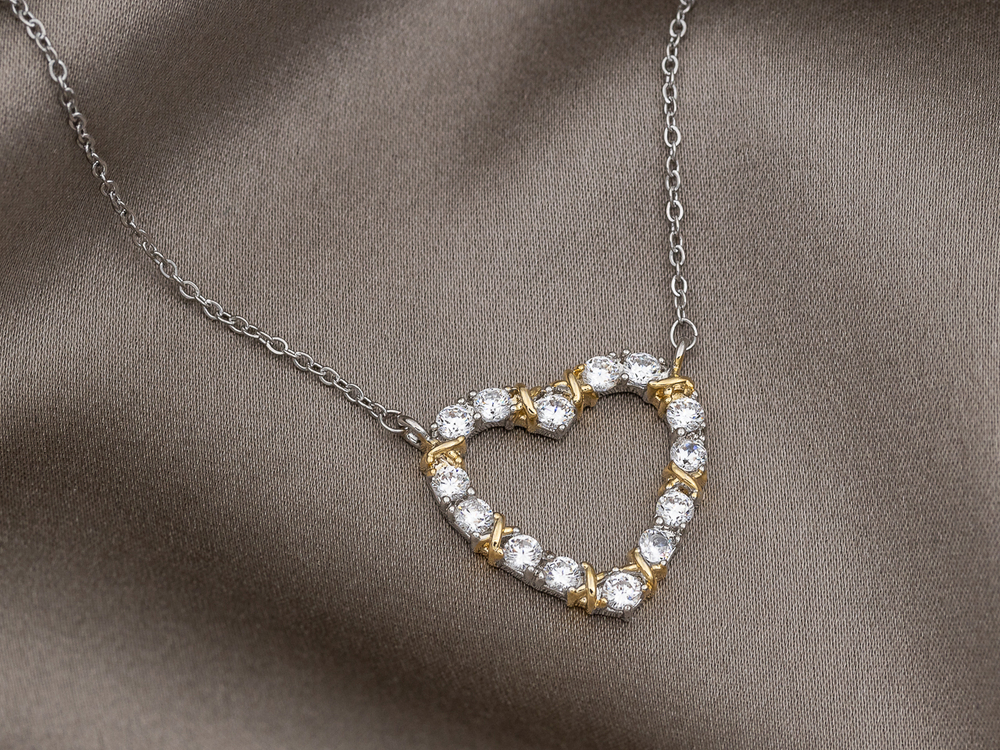 Кулон "Сердце. Тиффани" 19мм, на цепочке