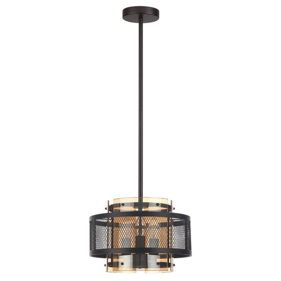 8007/3 MODERNI LN25 251 черный/черный, золотой металл/металл, стекло Подвесной светильник Е14 3*40W 220V ZARINA