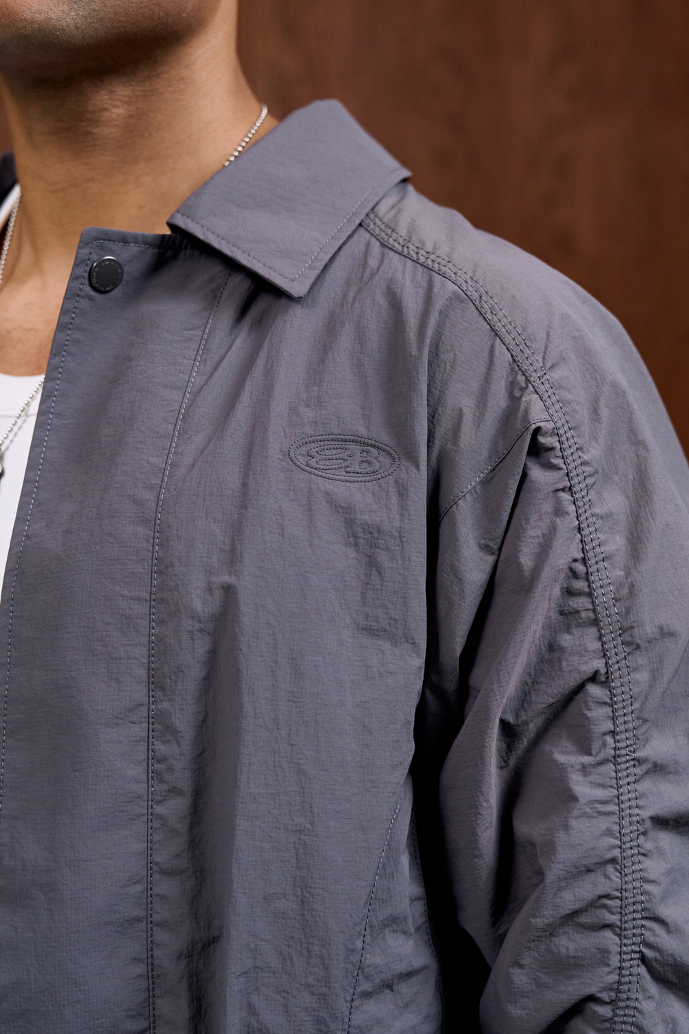Куртка Nothomme Blue Monte Bent Knife Sleeve Workwear Turn-down Collar Jacket "Smoke Gray"