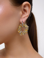 Серьги "Character" из цитрина Silver