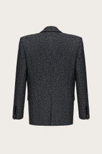 ЖАКЕТ ИЗ СЕРОЙ КОСТЮМНОЙ ШЕРСТИ