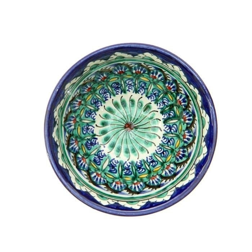 Пиалла средняя d-9 см х h-5 см, синяя Риштан