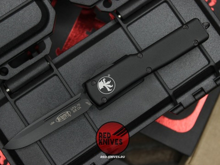 Нож Microtech UTX-70 A+++ Standard S/E BLACK - черная рукоять, черный клинок