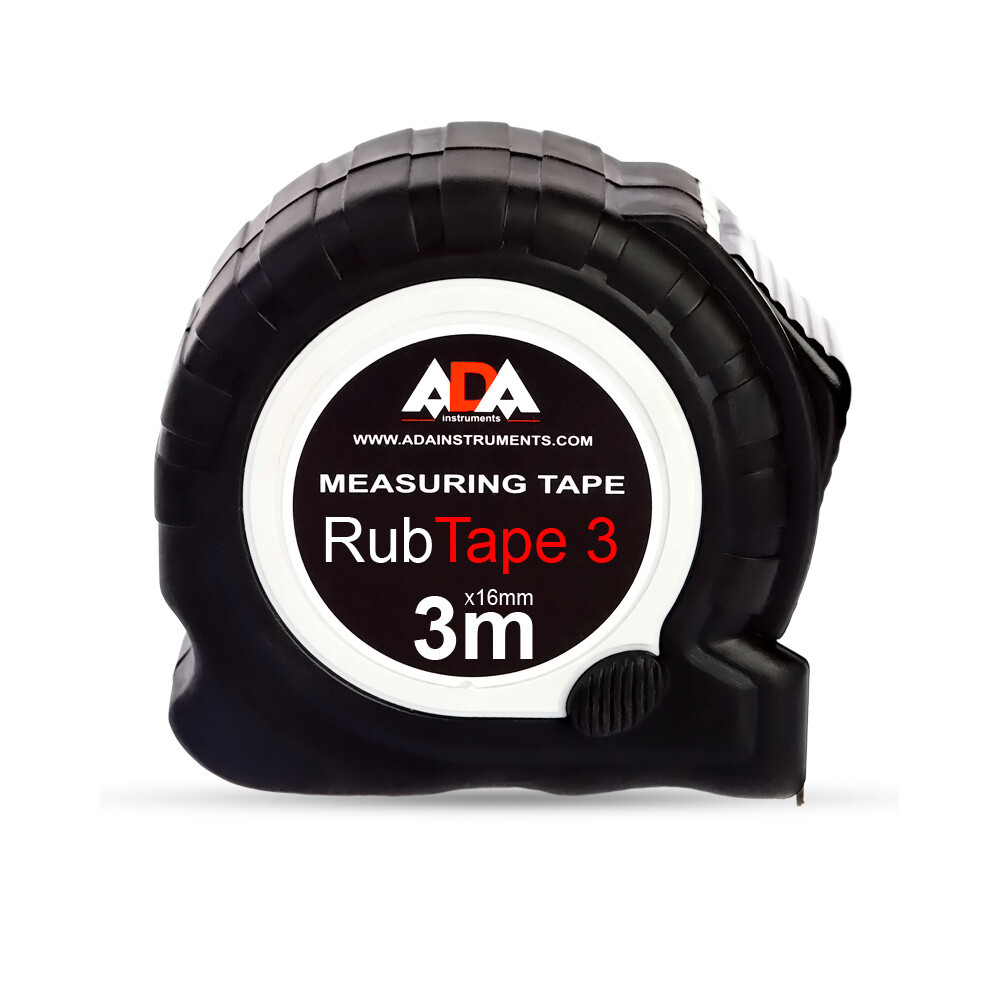 Рулетка ударопрочная ADA RubTape 3 с полимерным покрытием ленты 3м