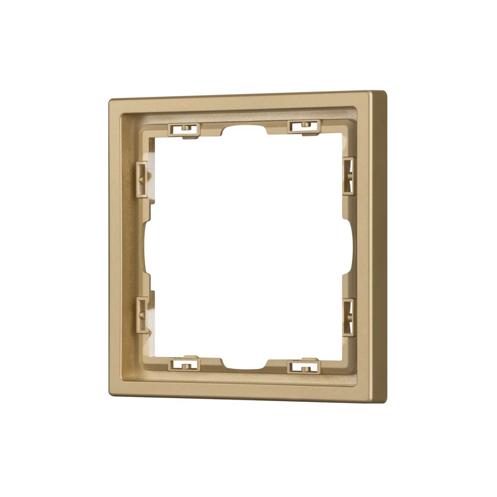 Рамка пластиковая FRM-NOBE-SFPL-1-GD (Arlight, Золотой песок) 054213