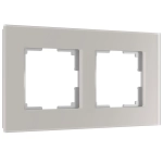 Рамка на 2 поста Senso (дымчатый, стекло soft-touch) W0023117