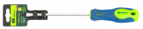 11873 Отвертка, SL6,0 х 150 мм, CrV, 2-х компонентная рукоятка Сибртех