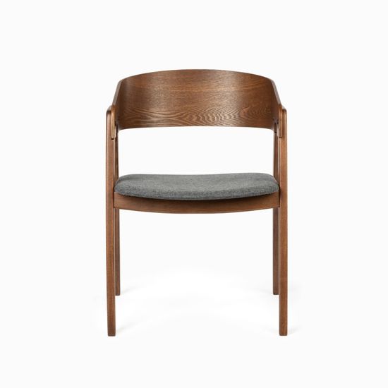 Стул Prerogative деревянный с сиденьем из серой ткани