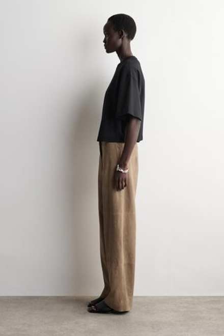 COS Хлопковая футболка оверсайз, черный