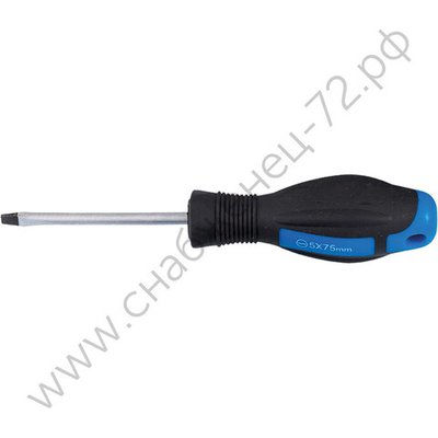 Шлицевая отвертка SL, 75 мм, СТАНКОИМПОРТ, CS-30.01.5x75