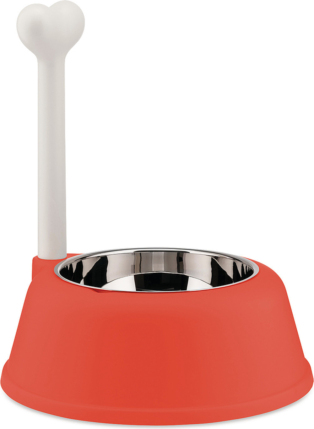 Миска для собак A di Alessi Lupita, нержавеющая сталь, 32 см, 1500 мл, красная