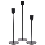 Подсвечники «THE BLACK HEART» 8*8*23/28/32 см (набор 3 шт), Черный