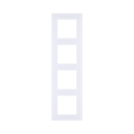 Рамка 4-постовая, стекло белый Kollinger Asthetik AS4WH