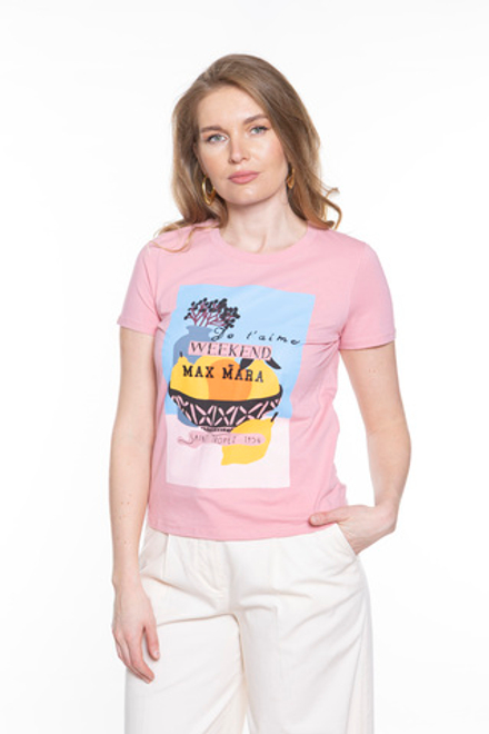 ФУТБОЛКА ИЗ ПРИНТОВАННОГО ТРИКОТАЖА