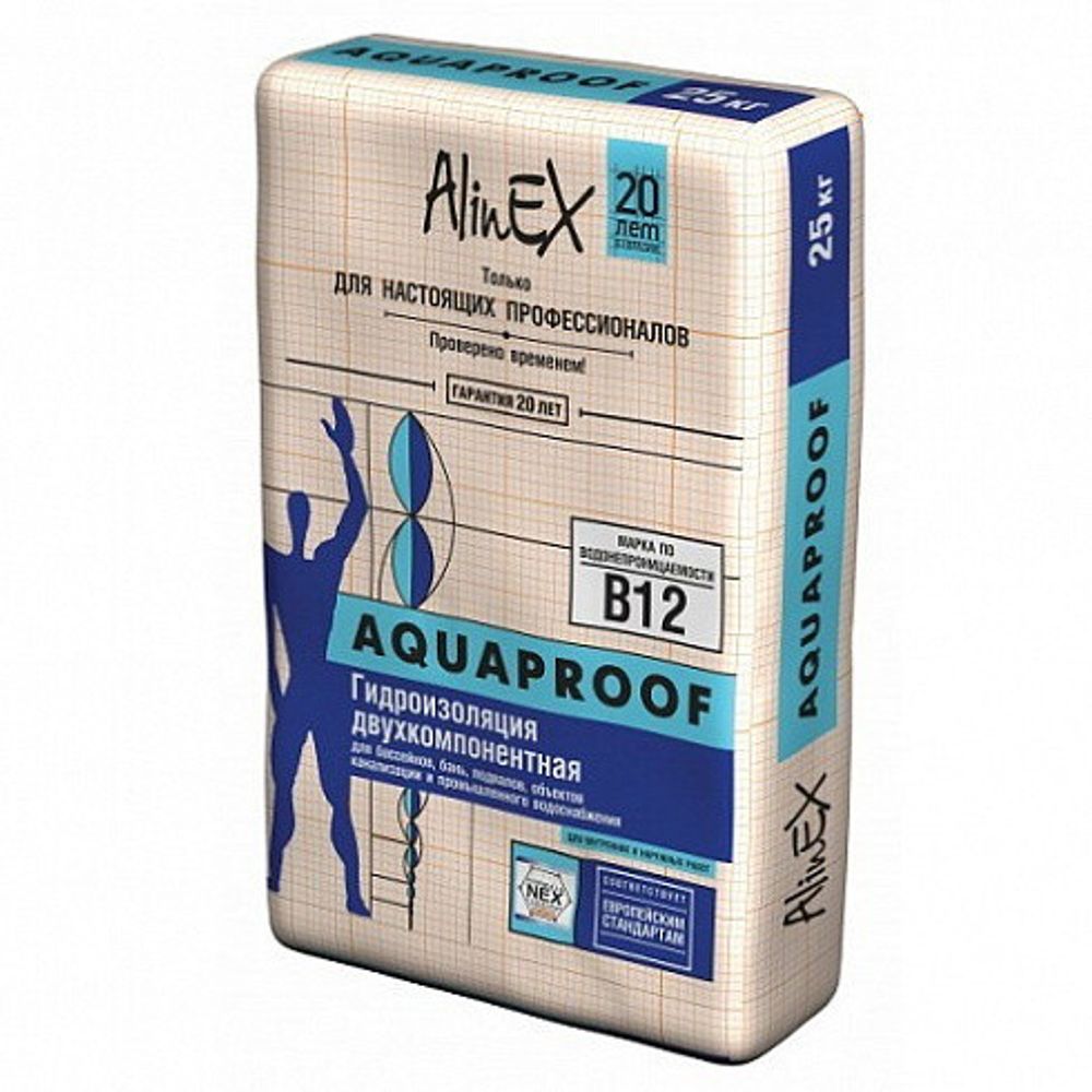 СМЕСЬ СУХАЯ ALINEX AQUAPROOF 25КГ