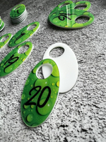 Номерки для гардероба акрил 4х7 см